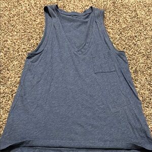 Madewell Heathered Blue Knit Top